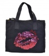 Juicy Couture Sugar Kiss Bling Sequin Handbag Tote Purse Navy Blue