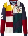 Tommy Hilfiger Boys 2-7 Long Sleeve Mickey Rugby, Swim Navy, 05 Regular