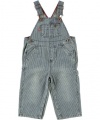 Levi's Baby-Boys Infant Overall W Snappy Tape, Hickory Stripe, 18 Months