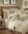 Capri 24 Piece Comforter Set with Curtains Queen Green / Gold