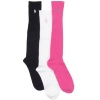 Polo Ralph Lauren girls Rib Knee High navy/white/pink 3pairs - 4-6X (shoe size 10-13)