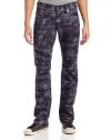 True Religion Men's Ricky Straight Leg Big T Jean in Black/Multi