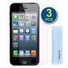 BIRUGEAR 3-Pack Premium HD Crystal Clear LCD Screen Protector for Apple iPhone 5 / 2013 iPhone 5S with *Microfiber Cloth*