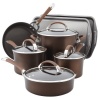 Circulon Symmetry Chocolate Hard Anodized Nonstick 9-Piece Cookware with 2-Piece Bakeware Set