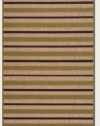 Couristan 5779/3079 URBANE Light Rail 62-Inch by 90-Inch Polypropylene Area Rug, Tan/Chocolate