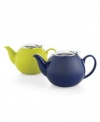 Certified International Solid Blue 17 Oz Teapot with Stainless Steel Infuser - Cobalt Blue