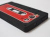 Black Silicone Rubber Cassette Tape Case Cover for Samsung Galaxy S3 (Fits At&t, Verizon, Sprint, Tmobile S3s)