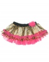 Baby Girl Leopard Print Tutu Skirt with Cotton Lining by Baby Starters - Hot Pink - 6 Mths / 12-16 Lbs