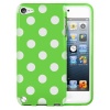 MiniSuit Polka Dot Soft Rubberized Case Cover for iPod Touch 5 (Green)