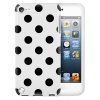 MiniSuit Polka Dot Soft Rubberized Case Cover for iPod Touch 5 (White)