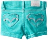 Levi's Baby-Girls Infant Summer Love Midi Short, Spring Green, 24 Months