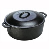 Lodge L8DOL3 Pre-Seasoned Dutch Oven with Dual Handles, 5-Quart