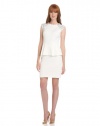 Jessica Simpson Women's Studded Shoulder Peplum Dress With Belt