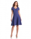 Rebecca Taylor Women's Super Stretch Knit Short Sleeve Runway Dress, Jewel, Small