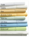 Martha Stewart Collection Bedding, 400 Thread Count King Flat Sheet Blue Sky