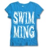 Big Print Tee Swim Turquoise Large