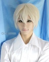 Taobaopit APH Arthur Kirkland Costume Short White Party Cosplay Wig