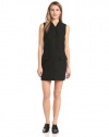 10 Crosby Derek Lam Women's Compact Outerwear Sleeveless Vest Dress, Black, 8