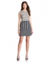 10 Crosby Derek Lam Women's Sleeveless Dress With Seam Detail, Midnight Stripe, 14