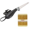 Cuisinart CEK40 Electric Knife Refurbished w/ Cutting Board Bamboo 12 X 16 Bamboo Finish