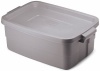 Rubbermaid FG2214TPSTEEL Roughneck Storage Tote Box, 10-Gallon, Steel, Case of 8