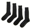 Tommy Hilfiger Men's 4-pack Socks, Black / Polk-a-dot