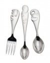 Reed & Barton Metalware - Jungle Parade - Stainless 3 Piece Stainless Flatware Baby Set