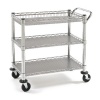 Seville Classics 99307ZB 3-Shelf Commercial Utility Cart, UltraZinc