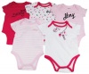 DKNY Baby-Girlls 0-9M 5-Pack Pink Short Sleeve Summer Love Bodysuits