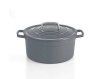 Martha Stewart Collection Enameled Cast Iron 3 Qt. Pot Color Zinc Grey