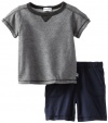 Splendid Littles Baby-Boys Newborn Wallace Double Face Active Short Set, Cave, 3-6