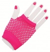 Neon Pink Fishnet Fingerless Wrist Gloves