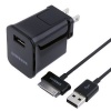 Samsung Detachable Travel Charger with USB to 30 Pin Data Cable for Samsung Galaxy Tab 2 7.0, Galaxy Tab 2 10.1, Galaxy Tab 7.0, Galaxy Tab 7.0 Plus, Galaxy Tab 7.7, Galaxy Tab 8.9, Galaxy Tab 10.1 and Galaxy Note 10.1 - Bulk Packaging