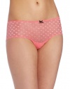 Betsey Johnson Women's Heart Mesh Lo-Rise Cheekini Panty