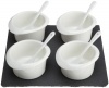 Luigi Bormioli 9-Piece Slate and Porcelain Relish Set, One Size