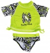 Pink Platinum Baby-Girls 12-24M Lime Surfin USA UV Ptotection Swim Suit 2 Pc