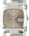 Gucci Women's YA125402 G-Gucci Medium Brown Dial Steel Bracelet Watch