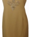 Ellen Tracy Women's Beaded Sheath Dress 16 Honey [Apparel]