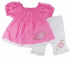 Coney Island Infant 3-24M Girls Spring Pink Love Flowers Capri Dress & Pants