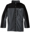 Puma - Kids Boys 8-20 Softshell Jacket, Black/Grey, Medium