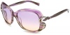 Roberto Cavalli Womens RC587SSW80Z Oval Acetate Wrap Sunglasses,Lilac and Green Frame/Lilac Lens,One Size