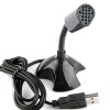 HDE Plug and Play Adjustable USB Desktop Microphone Compatible w/ PC and Mac (Black)