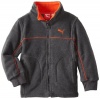 Puma - Kids Boys 2-7 Polar Fleece Jacket, Dark Heather Gray, 5