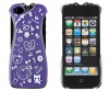 DandyCase Floral Party Dress Hard Case for Apple iPhone 5S / 5 [Retail Packaging by DandyCase with FREE Keychain LCD Screen Cleaner] (Purple Party)