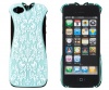 DandyCase Floral Party Dress Hard Case for Apple iPhone 5S / 5 [Retail Packaging by DandyCase with FREE Keychain LCD Screen Cleaner] (Mint Green Flower)