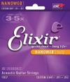 Elixir Strings Acoustic Guitar Strings, 6-String, Custom Light NANOWEB Coating