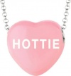 Sweethearts Light Pink Enamel Hottie Heart on 16-inch Necklace with Gift Box in Sterling Silver