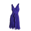 Lauren by Ralph Lauren Dress, Sleeveless Chiffon Pleated A-Line (2, Purple)