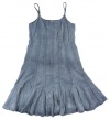 Lauren Jeans Co. Women's Sleeveless Pleated Denim Dress (12, American Wash)