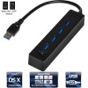 Sabrent 4 Port Portable USB 3.0 Hub with Power Switch for Ultra Book, MacBook Air, Windows 8 Tablet PC - Black (HB-U3P4)